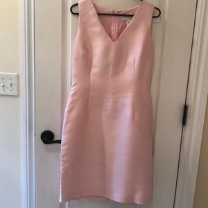 Oscar de la renta pink silk dress